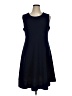 Harper Solid Blue Casual Dress Size 14 - photo 1