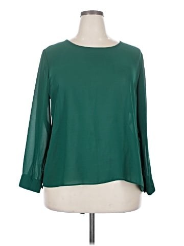 Rose + Olive Long Sleeve Blouse (view 1)