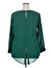 Rose + Olive 100% Polyester Green Long Sleeve Blouse Size 2X - photo 2
