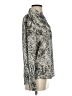Express 100% Polyester Animal Print Silver Long Sleeve Blouse Size XS - photo 4