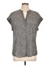 Cynthia Steffe 100% Polyester Gray Short Sleeve Blouse Size L - photo 1