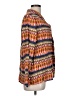 Global Desi Aztec Or Tribal Print Tropical Orange Kimono Size L - photo 4