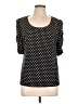 CeCe Polka Dots Black Short Sleeve T-Shirt Size L - photo 1