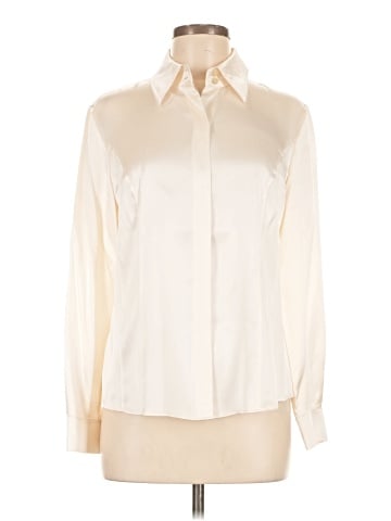 Lafayette 148 New York Long Sleeve Silk Top (view 1)