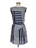 oasis 100% Polyester Stripes Blue Casual Dress Size 8 - photo 2