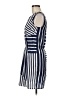 oasis 100% Polyester Stripes Blue Casual Dress Size 8 - photo 5