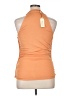 M.S.S.P. Color Block Solid Orange Sleeveless Top Size XL - photo 2