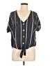 Universal Thread 100% Rayon Gray Short Sleeve Blouse Size L - photo 1