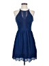 Francesca's 100% Polyester Blue Cocktail Dress Size XS - photo 1