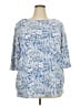 Maggy London Floral Blue Pullover Sweater Size 22 - 24 - photo 1