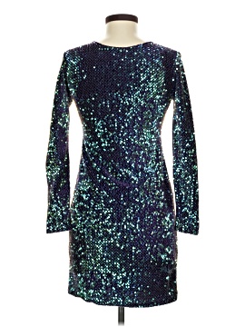 blue dress for wedding Light Blue Shimmer Rib Mini Dress main image 0