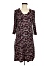 Chico's Print Black Casual Dress Size Med (1) - photo 1