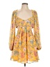 Forever 21 100% Polyester Paisley Yellow Casual Dress Size L - photo 1