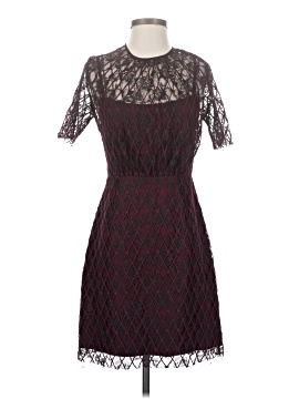 burgundy holiday party dress Sandro Burgundy Lace Backless Short Dress  Phoenix Style