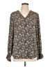 T Tahari 100% Polyester Brown Long Sleeve Blouse Size L - photo 1