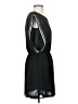 H&M 100% Polyester Solid Black Casual Dress Size 4 - photo 4