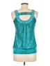 Iz Byer 100% Polyester Teal Sleeveless Blouse Size M - photo 2