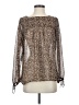 Veronica M. 100% Polyester Brown Long Sleeve Blouse Size S - photo 1