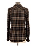 Casa Cabana 100% Rayon Plaid Brown Long Sleeve Button-Down Shirt Size M - photo 2