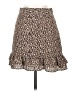 Aqua 100% Polyester Animal Print Brown Casual Skirt Size XS - photo 1