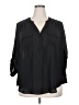 Torrid 100% Polyester Black 3/4 Sleeve Blouse Size 2X Plus (2) - photo 1