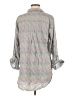 Billy T Chevron-herringbone Multi Color Gray 3/4 Sleeve Button-Down Shirt Size M - photo 2