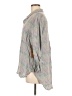 Billy T Chevron-herringbone Multi Color Gray 3/4 Sleeve Button-Down Shirt Size M - photo 5