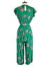 Hell Bunny 100% Viscose Tropical Green Jumpsuit Size S - photo 2