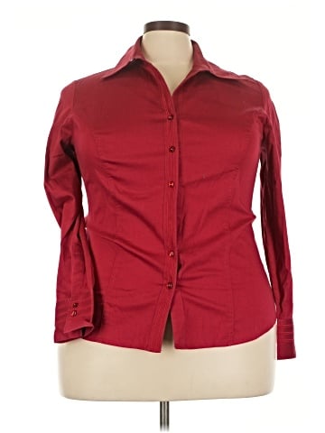 Lane Bryant 3/4 Sleeve Button-Down Shirt (view 1)