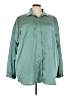 Boohoo 100% Polyester Solid Teal Long Sleeve Blouse Size 24 - photo 1