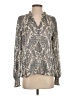 Autres Filles 100% Polyester Paisley Gray Long Sleeve Blouse Size S - photo 1