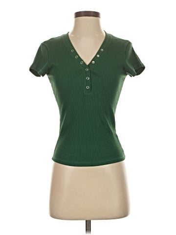 Orange Kiss Short Sleeve Henley (view 1)