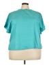 Unbranded 100% Polyester Teal Short Sleeve Top Size 4X - photo 1