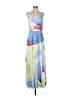 Alice + Olivia 100% Polyester Graphic Blue Casual Dress Size S - photo 1