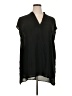 ELOQUII 100% Polyester Black Short Sleeve Blouse Size 18 - photo 1