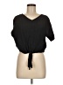 Everlane 100% Cupro Black Short Sleeve Top Size 8 - photo 1