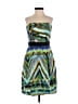 Max and Cleo 100% Polyester Print Teal Cocktail Dress Size 4 - photo 1