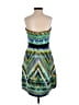 Max and Cleo 100% Polyester Print Teal Cocktail Dress Size 4 - photo 2