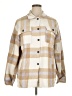 Unbranded 100% Polyester Plaid Ivory Coat Size XL - photo 1