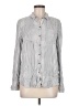 Lucky Brand Stripes Gray Long Sleeve Button-Down Shirt Size M - photo 1