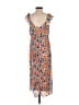 19 Cooper 100% Polyester Paisley Orange Blue Casual Dress Size S - photo 2