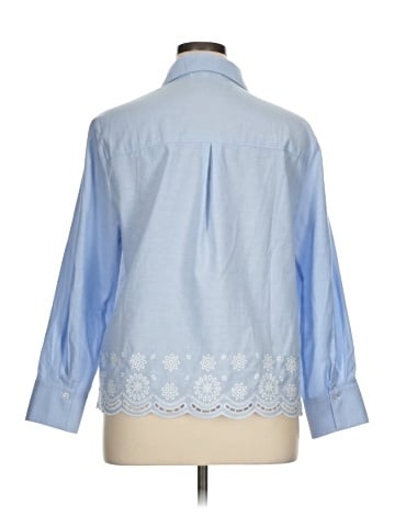 Design History 3/4 Sleeve Button-Down Shirt (view 2)