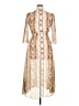 Maje 100% Polyester Ivory Brown Cocktail Dress Size XL (4) - photo 2