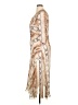 Maje 100% Polyester Ivory Brown Cocktail Dress Size XL (4) - photo 5