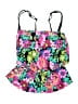 POPSUGAR Floral Pink Green Swimsuit Top Size 10 - photo 1