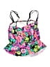 POPSUGAR Floral Pink Green Swimsuit Top Size 10 - photo 2