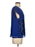 a.n.a. A New Approach 100% Polyester Blue Short Sleeve Top Size S (petite) - photo 4