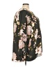T Tahari 100% Polyester Floral Black Green 3/4 Sleeve Blouse Size 5X (estimated) - photo 4