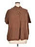 Unbranded 100% Polyester Brown Short Sleeve Top Size 1X - photo 1