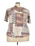 Unbranded Tan Short Sleeve Blouse Size 3X - photo 1